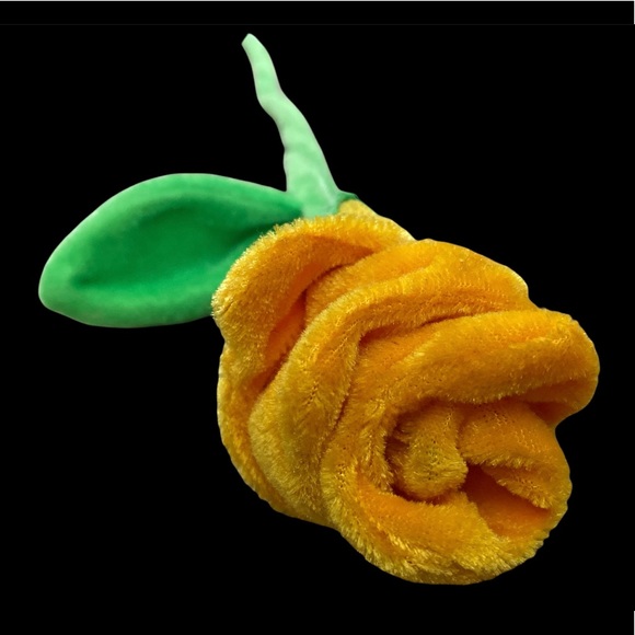 Toy Factory Stuffed Plush Single Yellow Rose Valentine’s Friendship Day Birthday - Picture 8 of 8